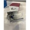 Image 2 : 6 NEW MONACO SATIN DOOR HANDLES, 3 ENTRANCE LOCKING WITH KEYS, 3 PRIVACY LOCKING, ANSI GRADE 3