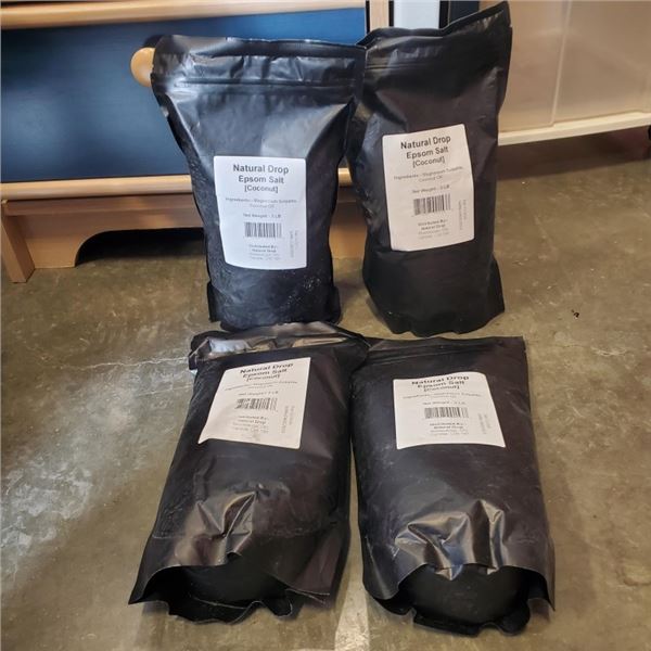 4 BAGS OF EPSOM SALT COCONUT 3LBS PER BAG