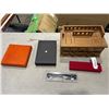Image 1 : JEWELRY BOX WITH CONTENTS AND 4 NECKLACES
