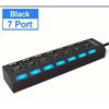 Image 1 : NEW 7 PORTS WITH LED LIGHT USB 3.0 ADAPTER HUB WITH INDEPENDENT POWER ON/OFF