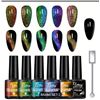 Image 1 : NEW 5-COLOR STARRY SKY CAT EYE GEL POLISH SET WITH SOAK OFF UV LED NAIL ART