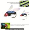 Image 2 : NEW 40PCS PER BOX OF ARTIFICIAL FLY FISHING LURES