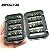 Image 1 : NEW 40PCS OF ARTIFICIAL FLY FISHING LURES HANDCRAFTED GREEN FLIES HOOK-EQUIPPED