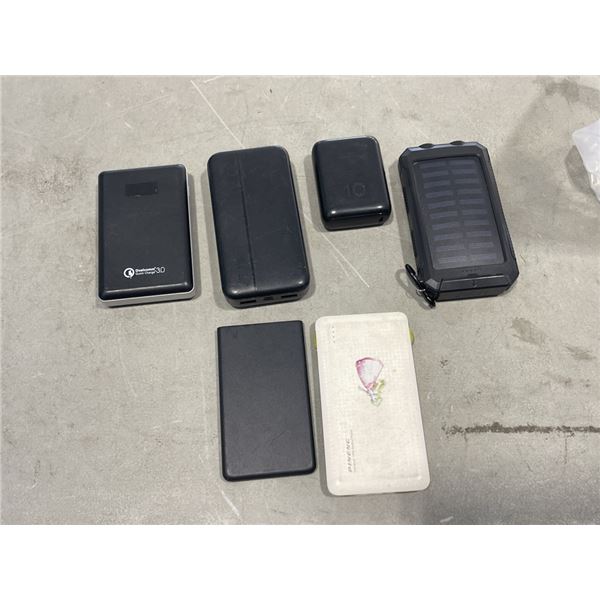 6 ASSORTED BATTERY POWER BANKS