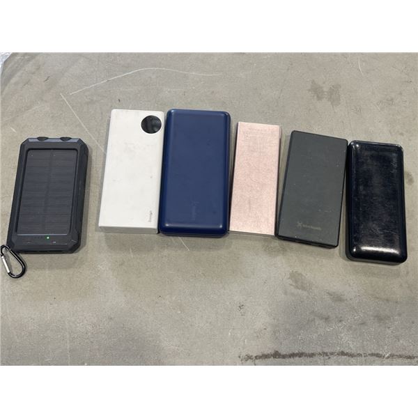 6 ASSORTED BATTERY POWER BANKS
