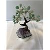 Image 2 : 5 INCH AVENTURINE CRYSTAL TREE WITH 4.7 INCH ORTHOERAS FOSSIL AND ADJUSTABLE AMETHYST RING