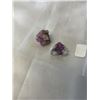 Image 3 : AMETHYST CLUSTER CANDLE HOLDER, NATURAL GREEN GARNET SPECIMEN AND GENUINE RUBY SPECIMEN