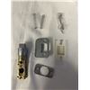 Image 3 : 6 NEW DOOR HANDLES, LONDON SATIN CHROME PASSAGE SETS, WITH HARDWARE, GRADE 3
