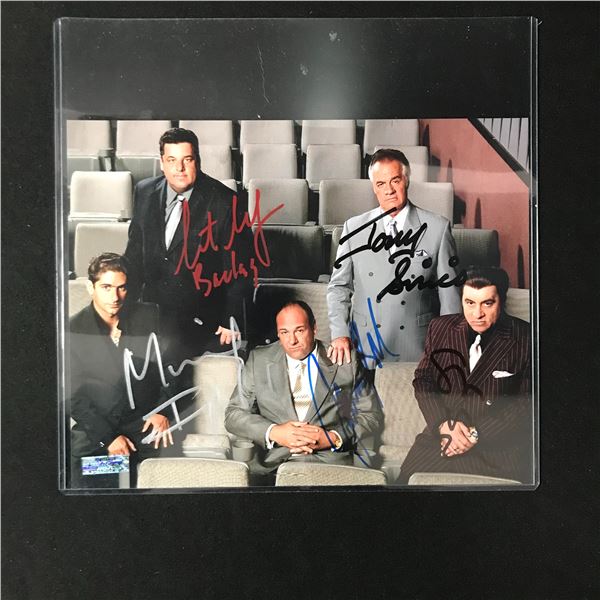JAMES GALDOLFINI, TONY SIRICO, MICHAEL IMPERIOLLI, STEVEN VAN ZANDT & STEVE SHIRRIPA SIGNED 8X10 PIC