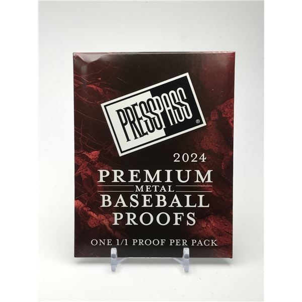 2024 PRESSPASS PREMIUM METAL BASEBALL PROOFS - ONE 1/1 PROOF PER PACK
