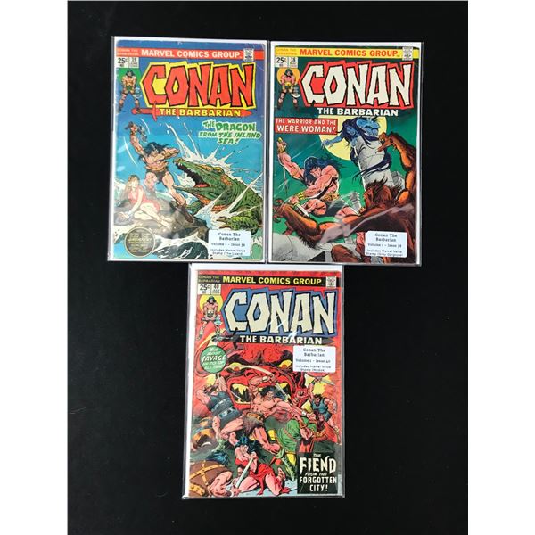 LOT OF 3 CONAN COMICS (MARVEL COMICS)