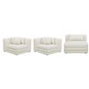 Image 1 : Moe's Home Collection -  NEW 3pc Lowtide Modular - Warm White - includes 2 Corner Chairs $1699 each