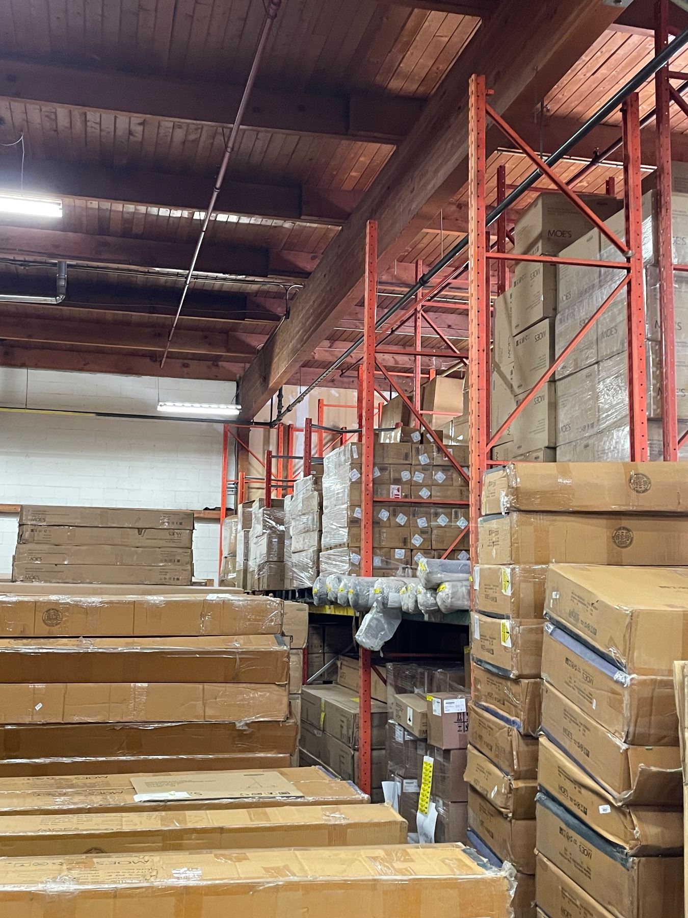 Warehouse pallet racking (6 vertical uprights -approx 18ft) (12 ...