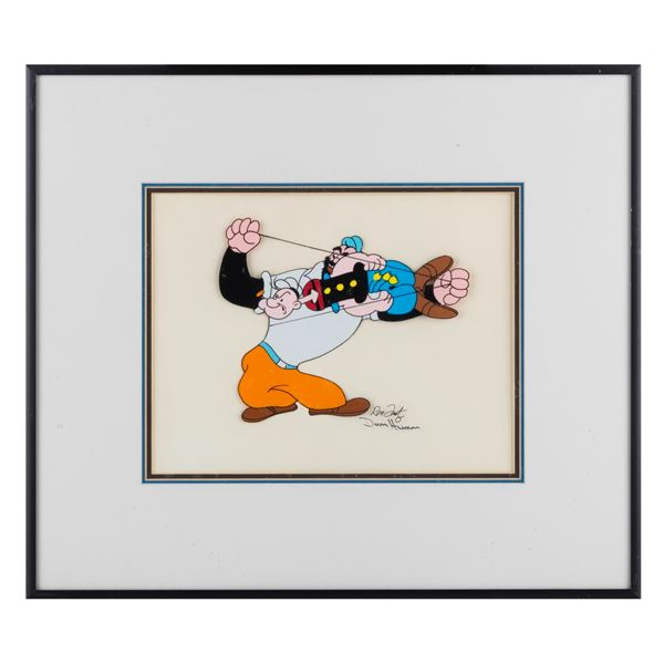 A Popeye and Bluto Production Cel.
