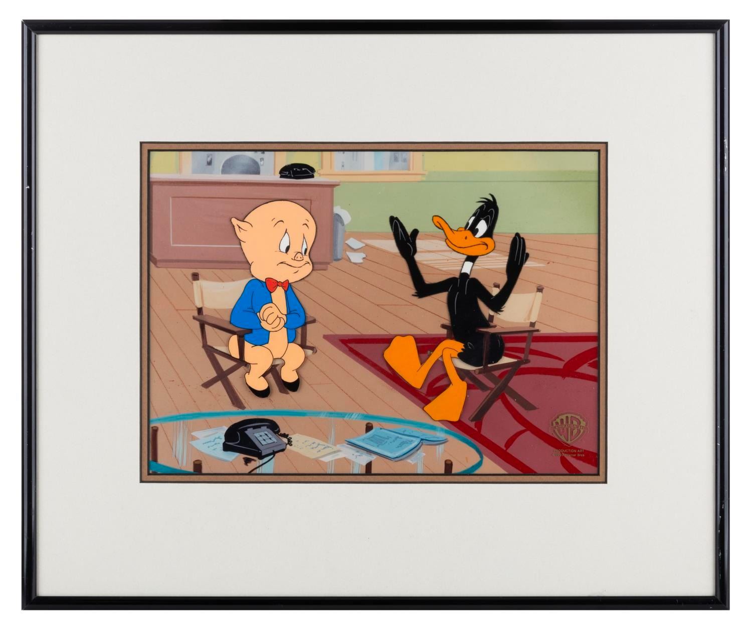A Daffy Duck and Porky Pig Production Cel.