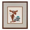 Image 1 : A Jay Ward Signed Rocky and Bullwinkle Scene Cel.