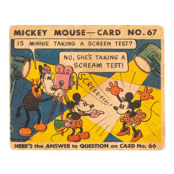 A Gum Inc. Mickey Mouse Card No. 67.