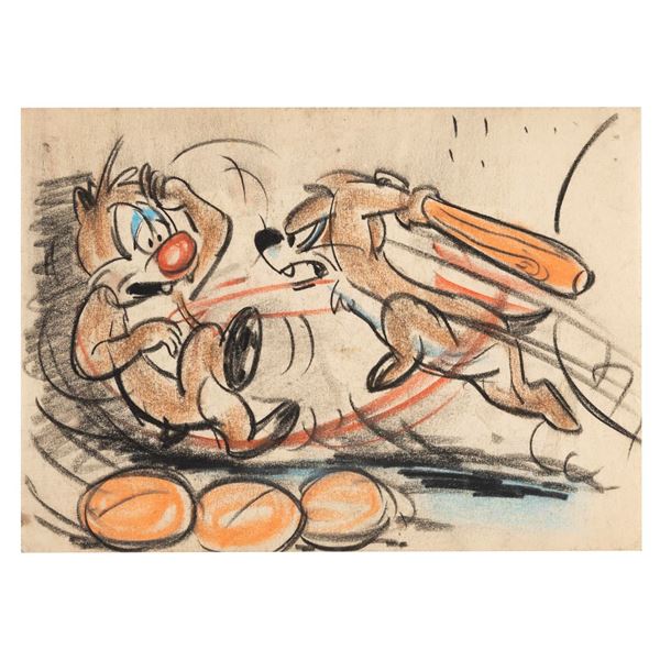 A Storyboard Panel of Chip and Dale.