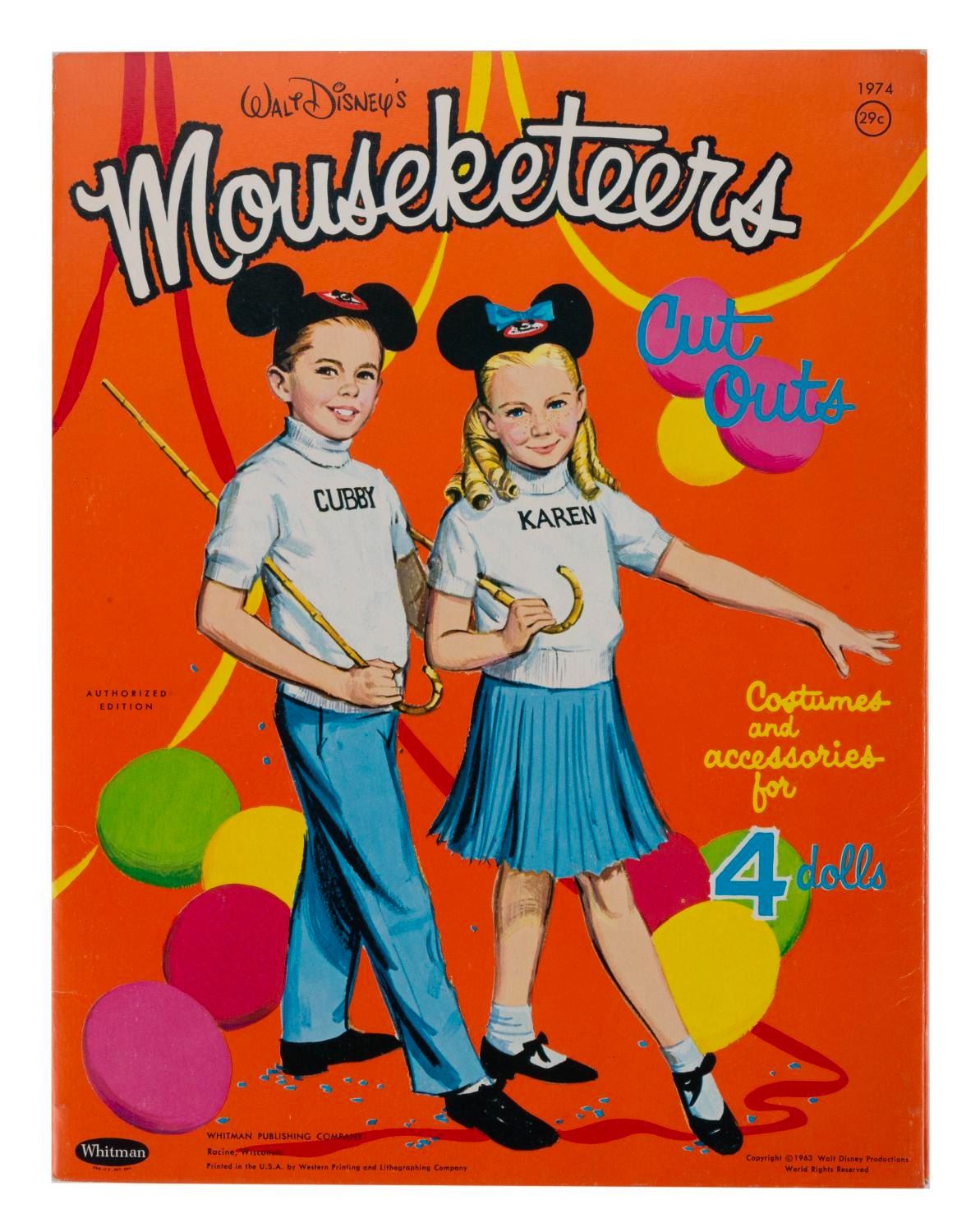 A Walt Disney's Mouseketeers Cut Outs Book.