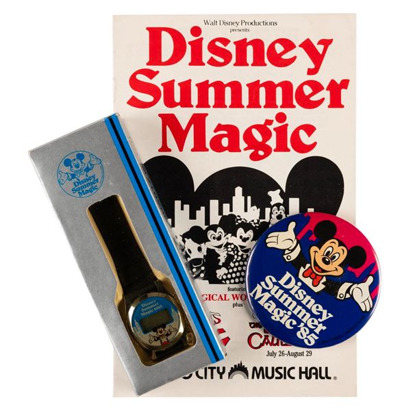 A Summer Magic Program, Watch, and Button.
