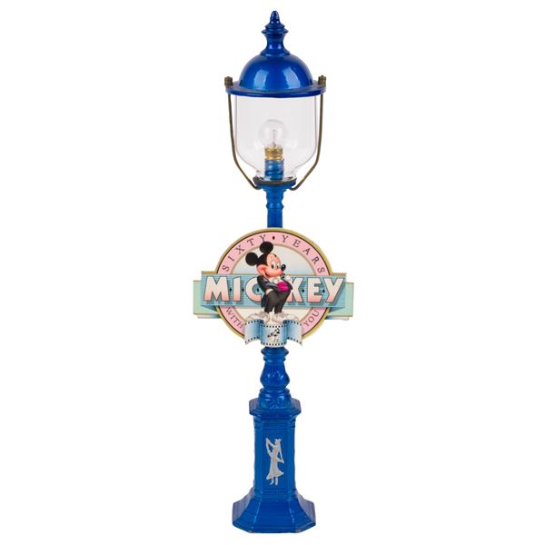 A Mickey 60 Years Commemorative Miniature Lamppost.