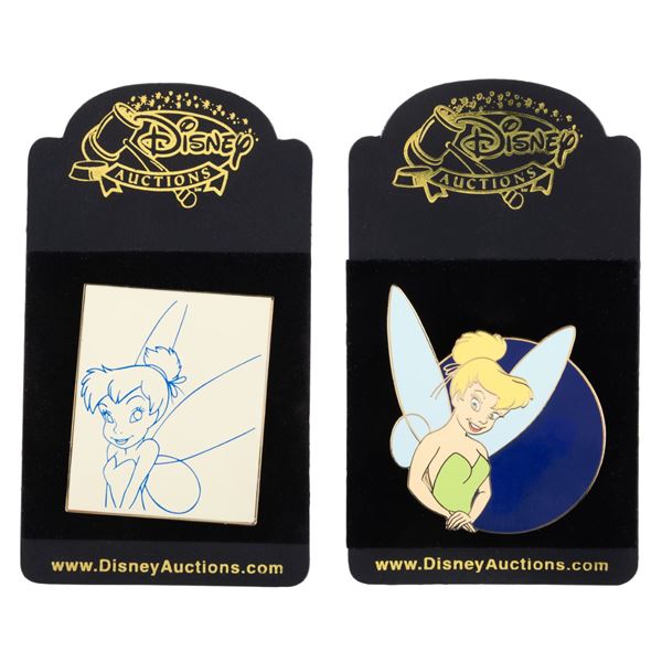 A Pair of Disney Auctions LE Tinker Bell Pins.
