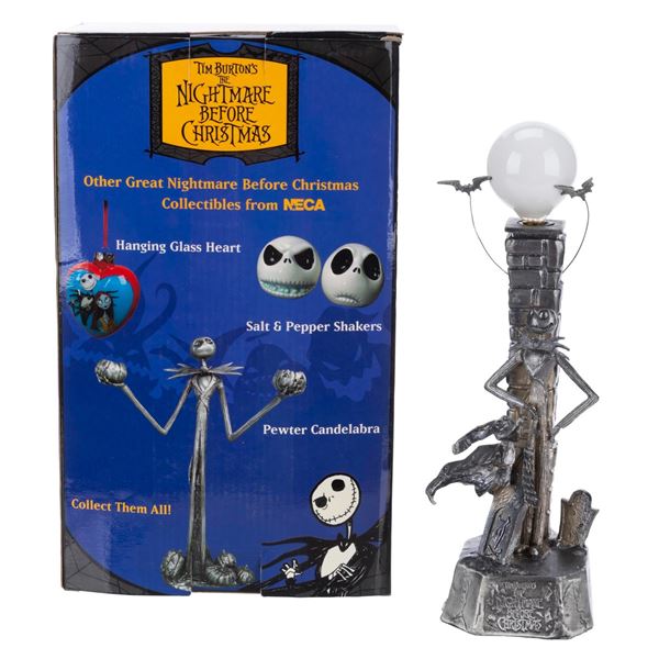 A "Nightmare Before Christmas" Pewter Desk Lamp.