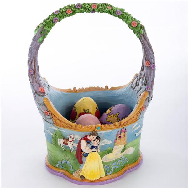 A Jim Shore Snow White Easter Basket Sculpture.