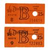 Image 1 : A Pair of "B" Disneyland Ticket Stubs.