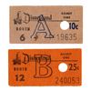 Image 1 : A Pair of "A" and "B" Disneyland Ticket Stubs.