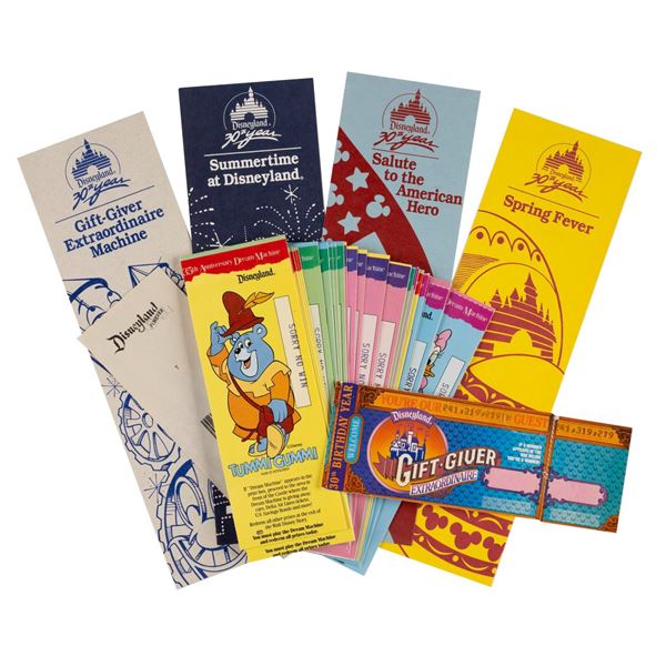 A Disneyland Ticket and Bookmark Collection.