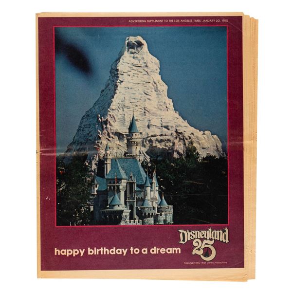 A Disneyland 25th Anniversary Newspaper Supplement.