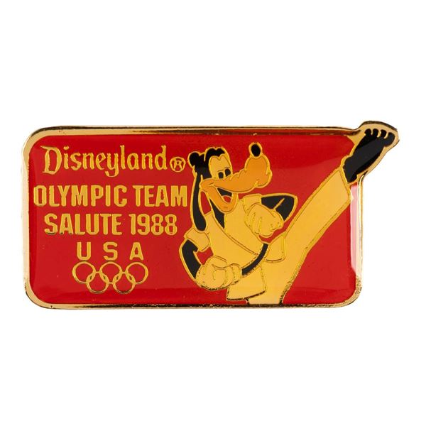 A Goofy 1988 Olympic Martial Arts Pin.