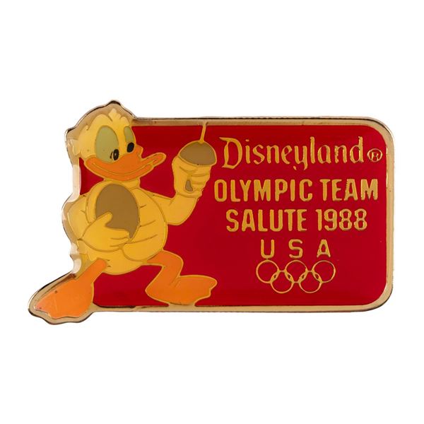 A Donald Duck 1988 Olympic Fencing Pin.