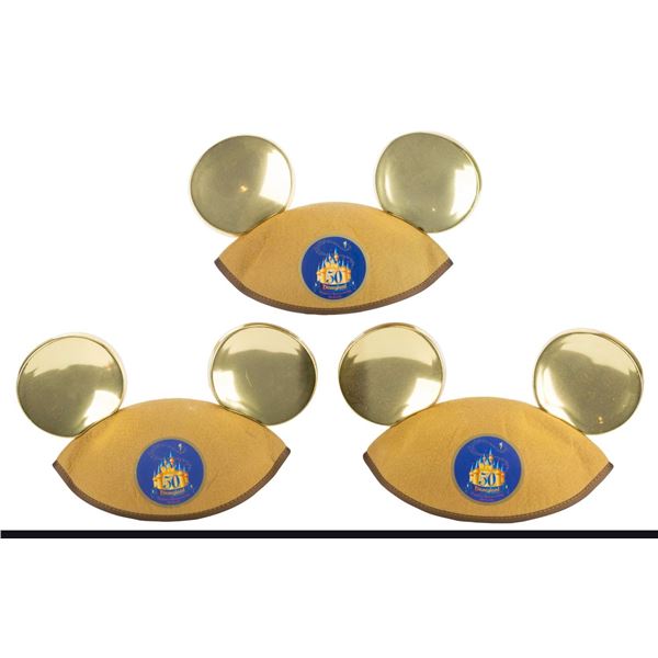 A Trio of Disneyland 50th Anniversary Mouse Ears.