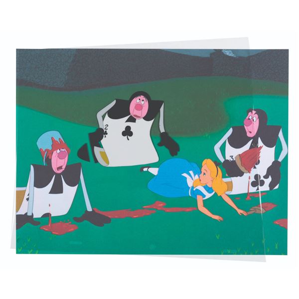 An "Alice In Wonderland" Card Production Cel.