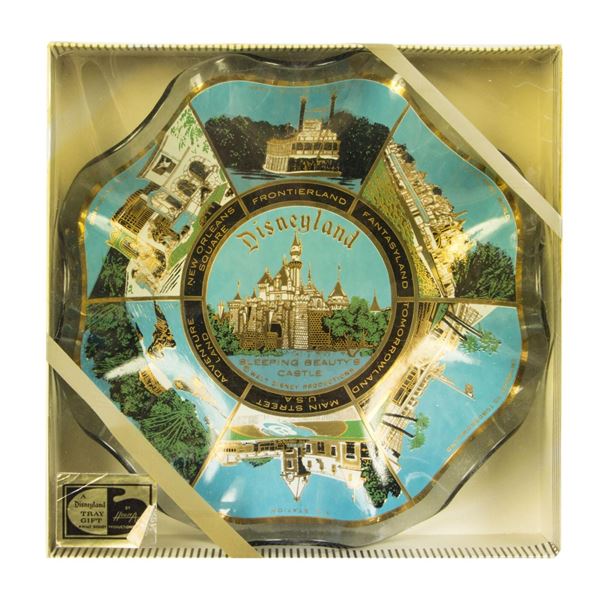 A Disneyland Souvenir Houze Art Glass Tray.