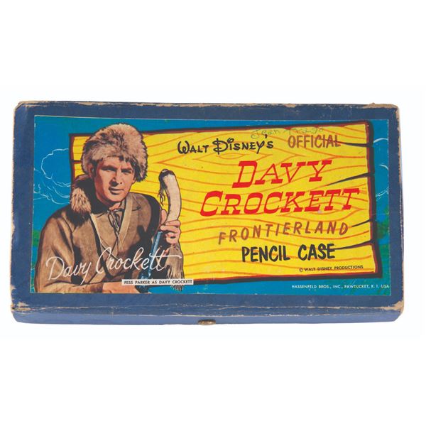 A Walt Disney's Davy Crockett Frontierland Pencil Case.