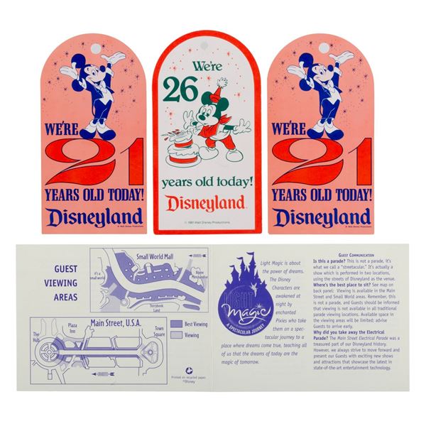 A Set of Disneyland Cast Member Paper Goods.