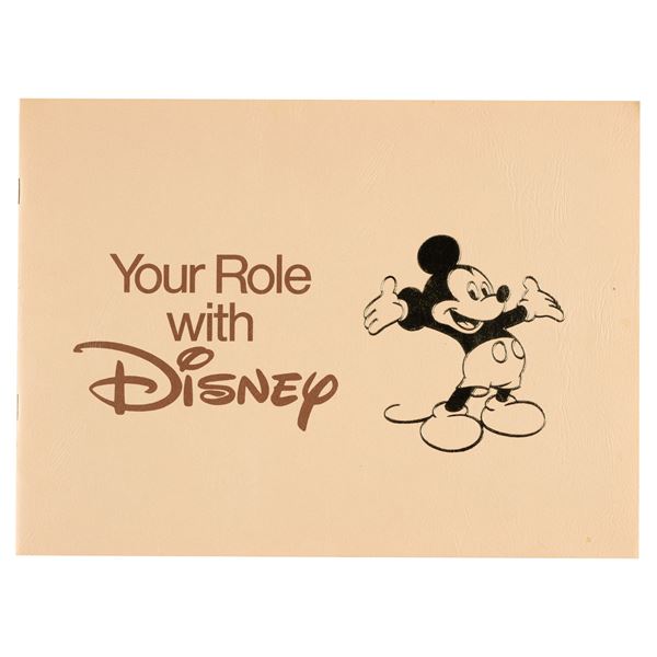 A Disneyland Cast Member Your Role With Disney Booklet.