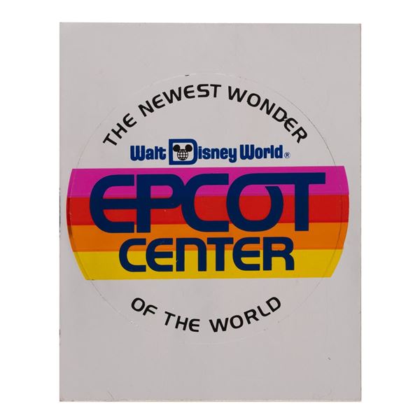 An EPCOT Center Opening Sticker.