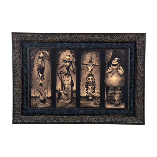 A Haunted Mansion Holiday Stretching Portraits Artwork.
