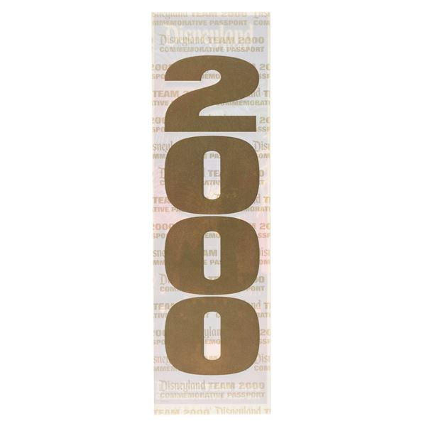 A Disneyland Team 2000 Unused Cast Member Ticket.