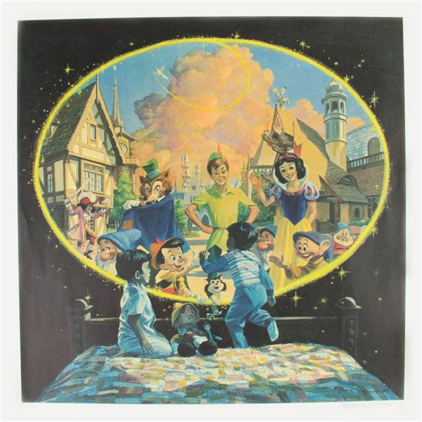 A Charles Boyer Signed New Fantasyland Lithograph.