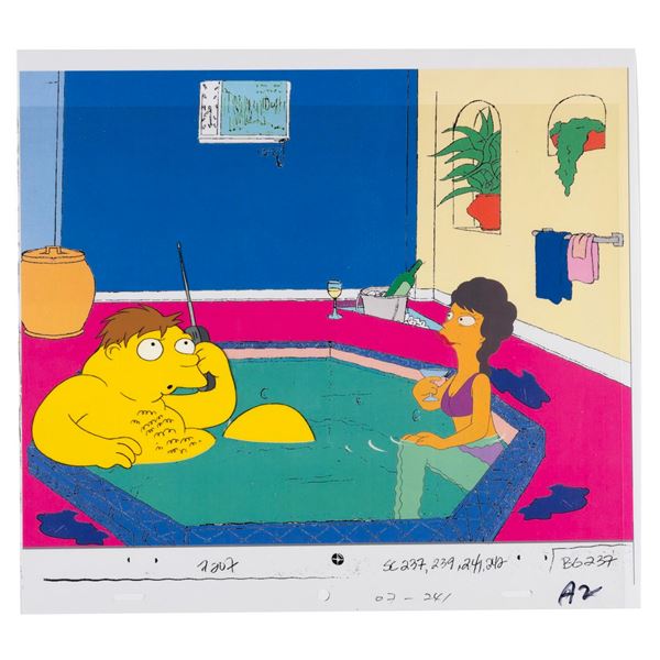 A "The Simpsons" Barney Cel from "Mr. Plow."