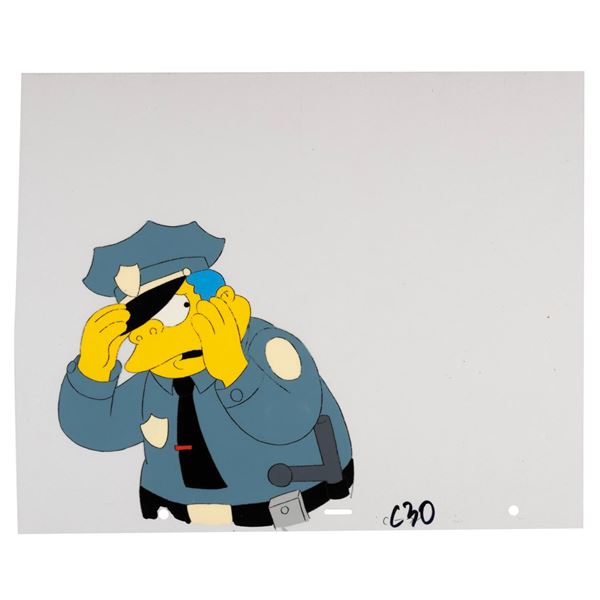 A Chief Wiggum "Homer's Barbershop Quartet" Cel.