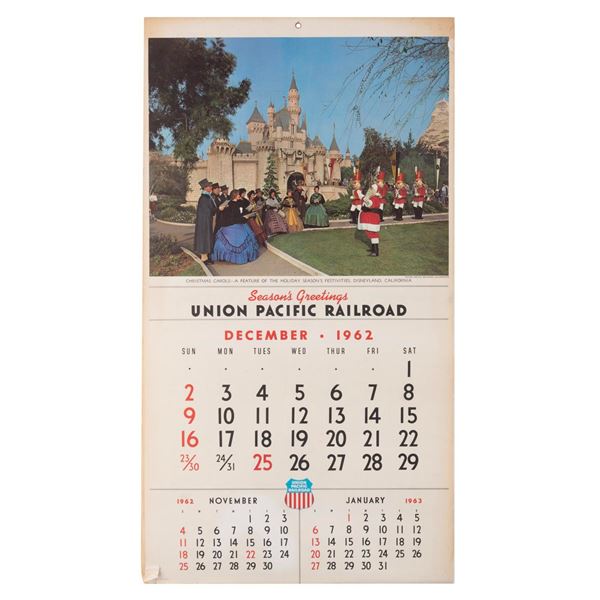 A Union Pacific Railroad 1962-63 Calendar.