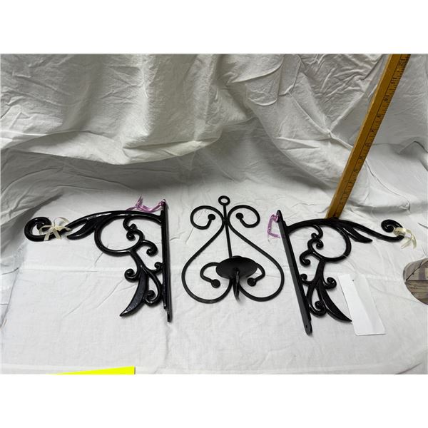 Metal, brackets, and decor