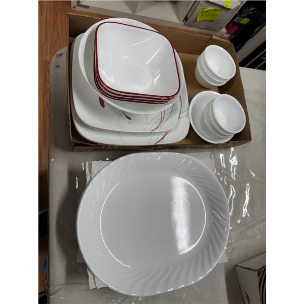 Corral dishes, six serving platters, etc.