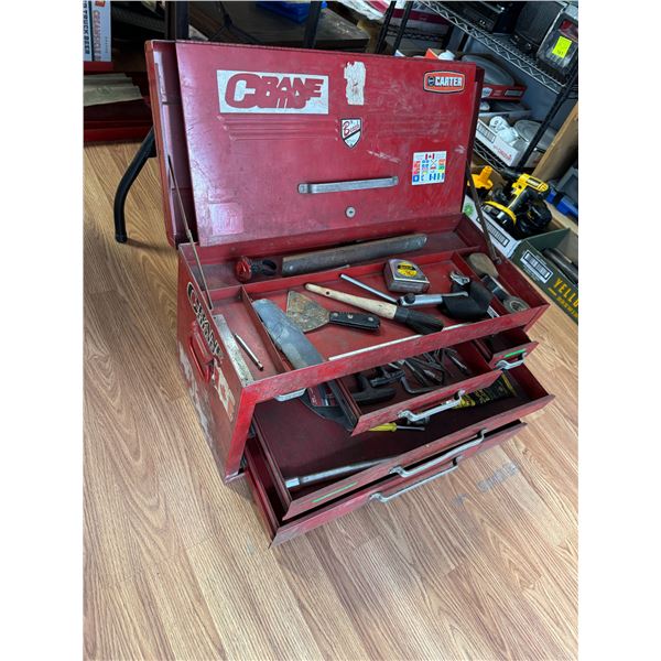 Beach, toolbox and contents